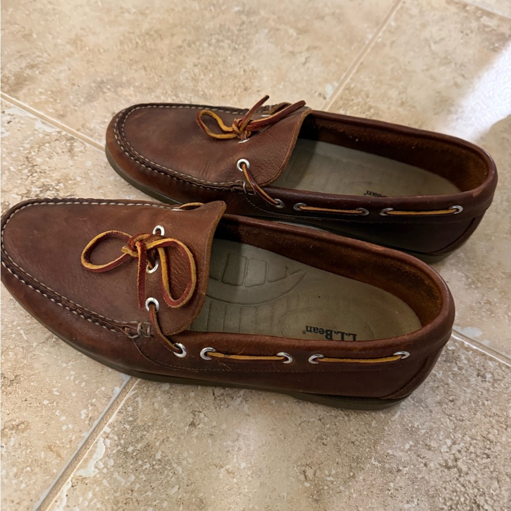 L.L. Bean Men's Dark Brown Boat Shoes